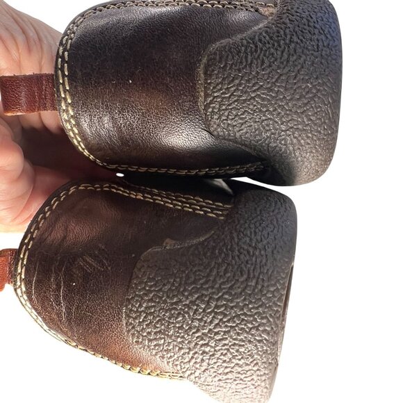 Born Womens Slip On Brown Leather Shoes Loafers Size 6 M EU 36.5 Stitching - Picture 11 of 12